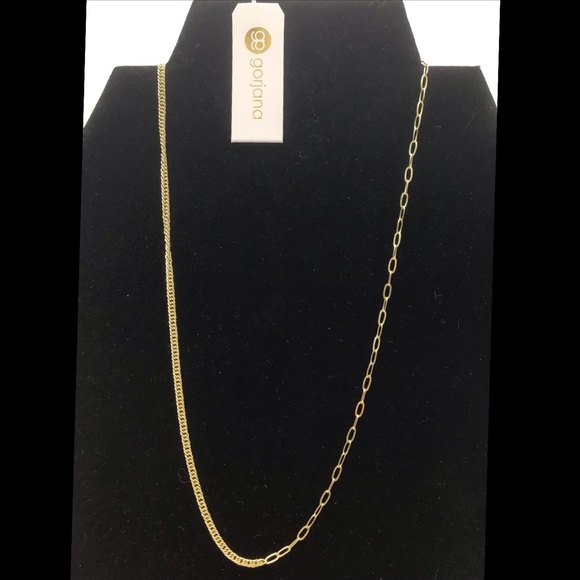 Gorjana 18K Gold Plated Dylan Link Dual Chain Necklace - Picture 3 of 7